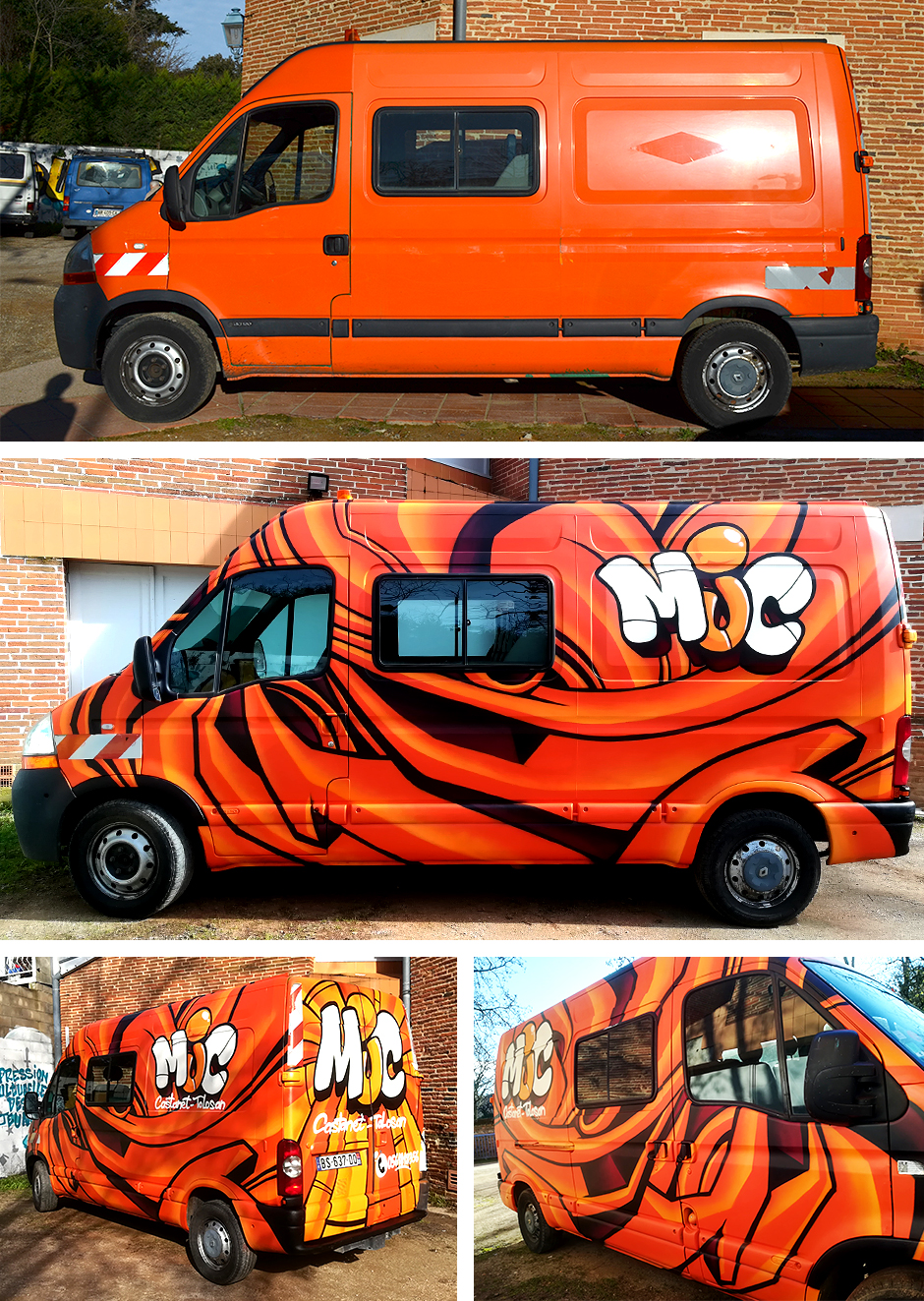 Décoration graffiti camion pour la MJC de Castanet Tolosan
